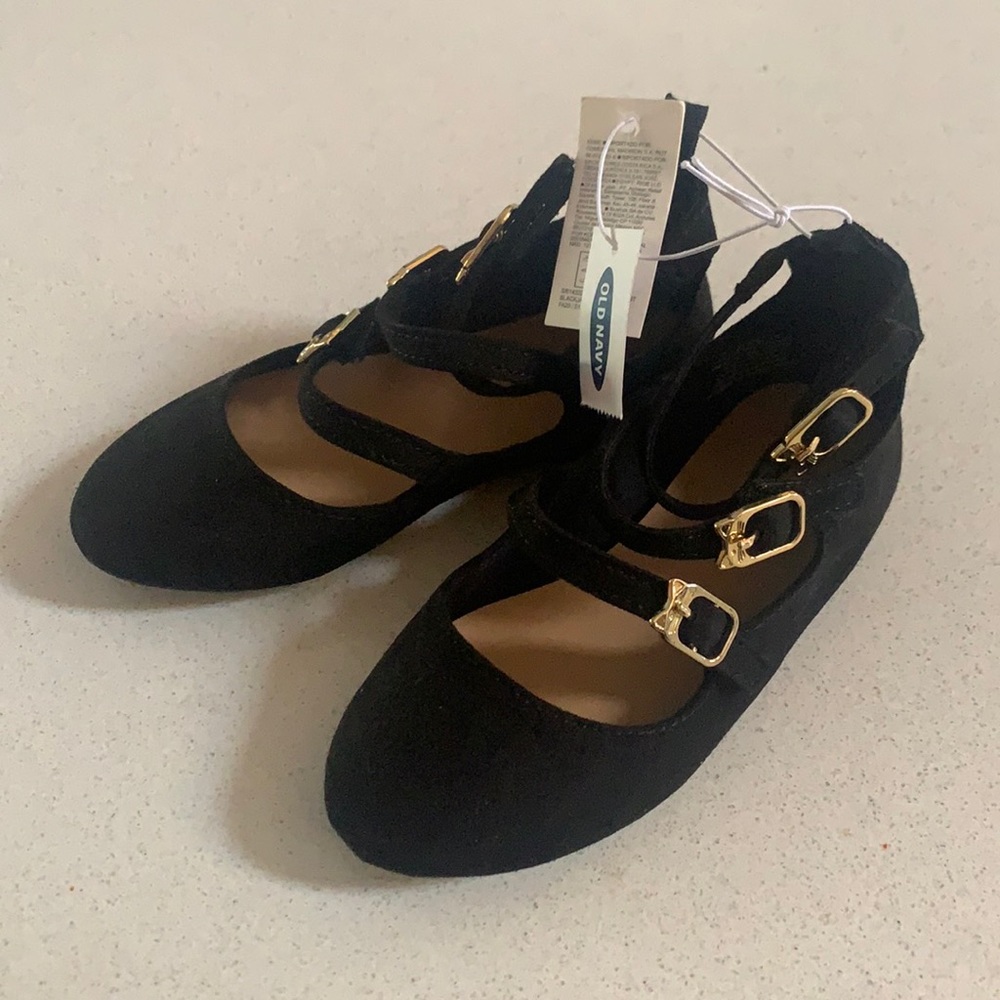 Toddler black ballet flats size 8